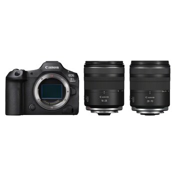 Canon EOS R5 Mark II Gehäuse + RF 16-28mm f/2,8 IS STM + RF 28-70mm f/2,8 IS STM 