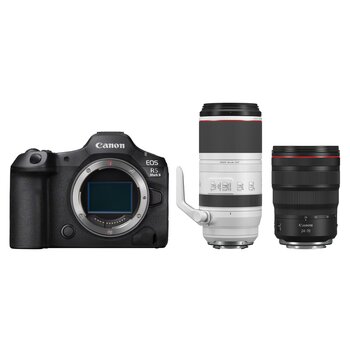 Canon EOS R5 Mark II + RF 24-70mm f/2,8 L IS USM + RF 100-500mm f/4.5-7.1 L IS USM 