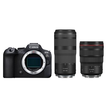 Canon EOS R6 Mark II + RF 24-70mm f/2,8 L IS USM + RF 100-400mm f/5,6-8 IS USM 
