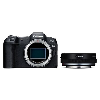 Canon EOS R8 Gehäuse + Objektivadapter EF-EOS R (mit Steuerungsring) 