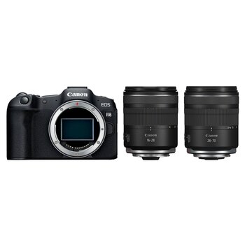 Canon EOS R8 Gehäuse + RF 16-28mm f/2,8 IS STM + RF 28-70mm f/2,8 IS STM 