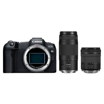 Canon EOS R8 + RF 24-105mm f/4,0-7,1 IS STM + RF 75-300mm f4-5,6 
