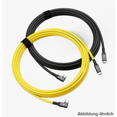 COBRAUNION USB-C Tether Kabel - 5M 20G  Gerade - 90° abgewinkelt gelb
