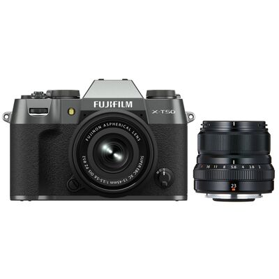 Fujifilm X-T50 + 15-45mm + XF 23mm f/2,0 R WR  anthrazit