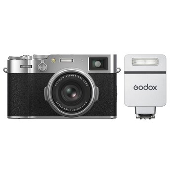Fujifilm X100VI + Godox iT22 - TTL Mini Flash  Silber