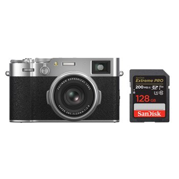 Fujifilm X100VI + SanDisk Extreme Pro SDXC 200MB/s 128 GB  silber