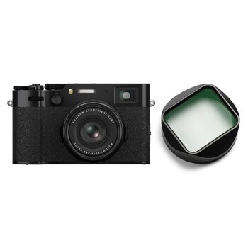 Fujifilm X100VI + Squarehood Gegenlichtblende X100 Glass (Clear)  schwarz
