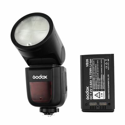 Godox Speedlite V1 + Zusatz Akku  Canon