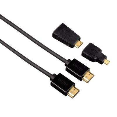 Hama HDMI-Kabel 1,5m + 2 Adapter 