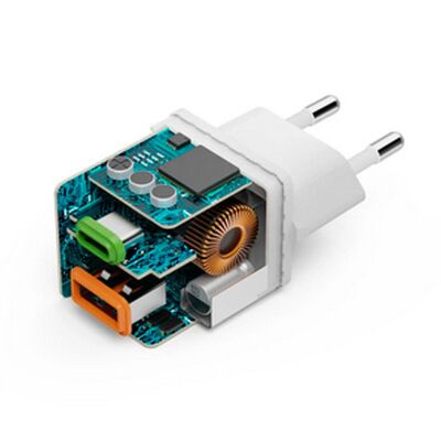 Hama Schnellladegerät, 1x USB-C, 1x USB-A, Mini-Ladegerät, PD  30 Watt weiß