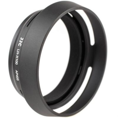 JJC Gegenlichtblende für Fujifilm Finepix X100T X100S X100 inkl. 49mm-Adapter - ersetzt Fuji LH-X100 - schwarz 