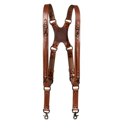 Krützberg Zeithalter DUO Kameragurt in dunkelbraunem Leder  schwarz