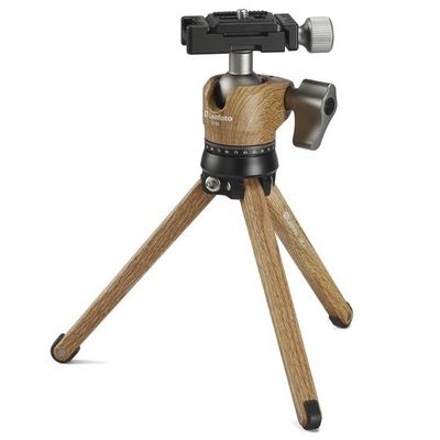 Leofoto Pocket Mini Tripod MT-01 + Ballhead LH-25  Holz