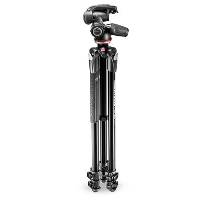 Manfrotto 290 XTRA Kit, Alu mit 3 Segmenten, 3-Wege-Neiger 