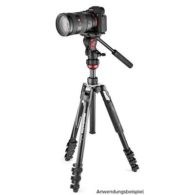 Manfrotto Befree Live Alu Kit mit Fluid-Videokopf  Klemmverschluss