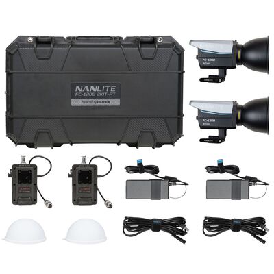 Nanlite FC-120B 2KIT-PT Beleuchtungs-Set mit 2 Reportage- und Studio-Scheinwerfern 