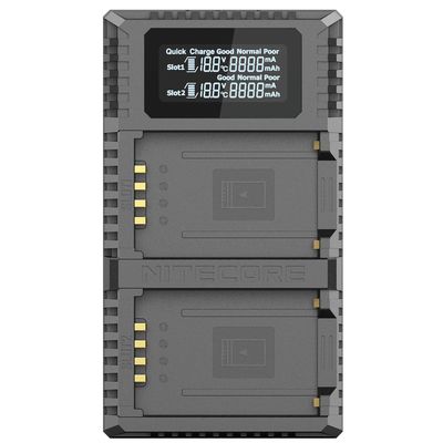 Nitecore USB-Ladegerät mit LCD-Display  FX2PRO für Fujifilm NP-T125