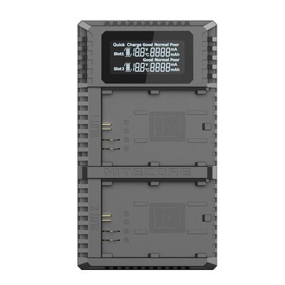 Nitecore USB-Ladegerät mit LCD-Display  UCN2PRO für Canon LP-E6N
