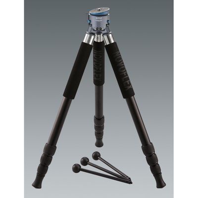 Novoflex 3-Bein Stativ m. Kalotte, 4-Segment Aluminiumbeinen, 3 austauschbaren Minibeinen und Stativtasche 
