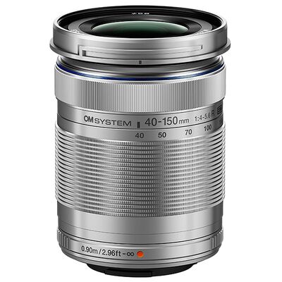 OM SYSTEM M.Zuiko ED 40-150mm f/4,0-5,6 R  Micro Four Thirds silber