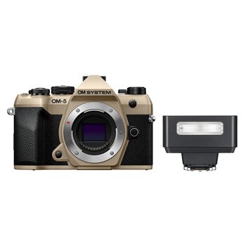 OM SYSTEM OM-5 II + Godox iT20  sand-beige