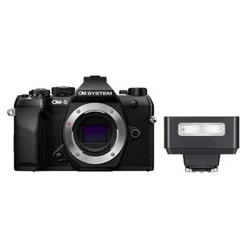 OM SYSTEM OM-5 II + Godox iT20  schwarz