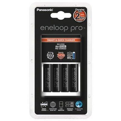 Panasonic Ladegerät inkl. Eneloop +4 Mignon (AA) Pro 2500mAh 