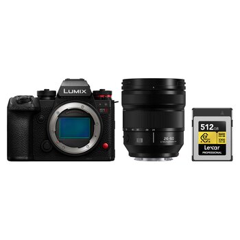Panasonic Lumix DC-S1II + S 24-60mm f/2,8 +Lexar CFExpress Professional Type B 4.0 Gold 3600MB/s 512 GB 