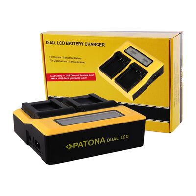 Patona Dual LCD USB Ladegerät für Canon  LP-E10
