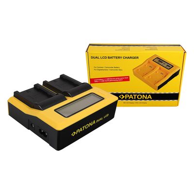 Patona Dual LCD USB Ladegerät für Fuji  NP-W235