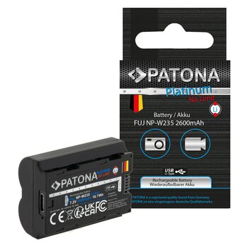 Patona Platinum Akku mit USB-C Input für Fuji -Retourenware  NP-W235