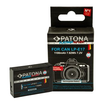 Patona Platinum Akku volldekodiert für Canon LP-E17 