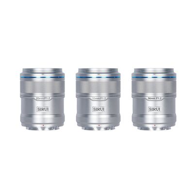 Sirui Sniper 23mm, 33mm & 56mm F1.2 Metall Kit  Silber Fujifilm X