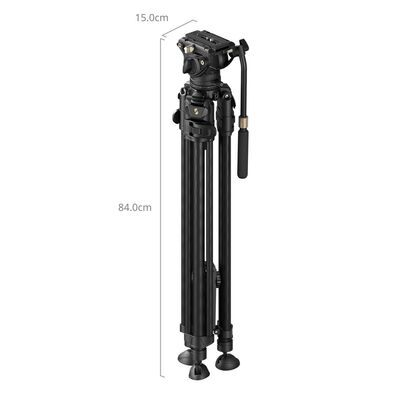 SmallRig 5201 AD-50 Max Video Carbon Fiber Tripod, Kohlefaser-Stativ 