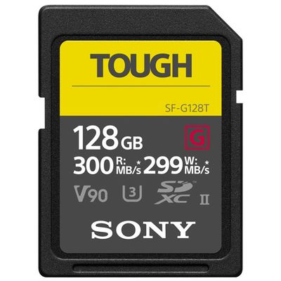 Sony Tough SDXC Class 10, UHS-II, U3, V90, 300 MB/s  128 GB