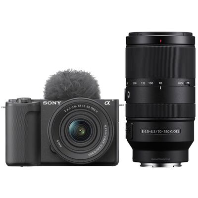 Sony Vlog-Kamera Alpha ZV-E10 II + SEL 16-50mm PZ OSS II + SEL 70-350mm f/4,5-6,3 G OSS 