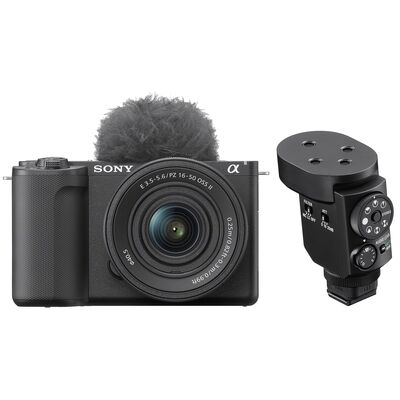Sony Vlog-Kamera Alpha ZV-E10 II + SEL 16-50mm PZ OSS II + Mikrofon ECM-M1 