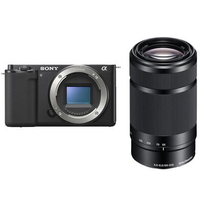 Sony Vlog-Kamera Alpha ZV-E10 + SEL 55-210mm f/4,5-6,3 OSS 