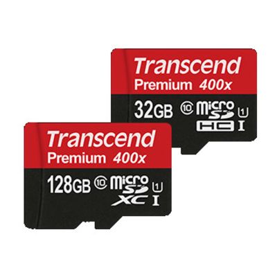 Transcend 32 GB microSDHC-Karte Class10 UHS-1 Premium 400x 