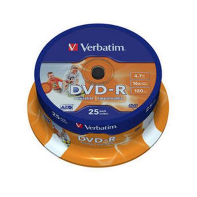Verbatim DVD-R 4.7GB/120Min/16x Cakebox  25er-Pack