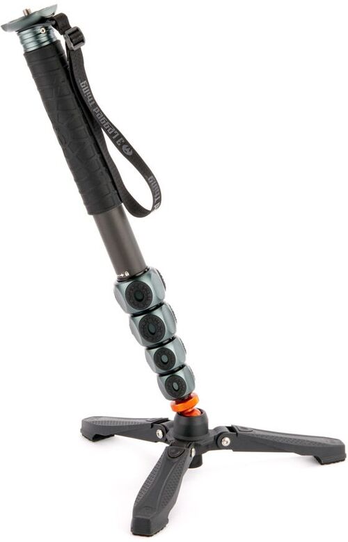 3 Legged Thing Legends Alana Einbeinstativ mit Docz-Fußstabilisator  grau