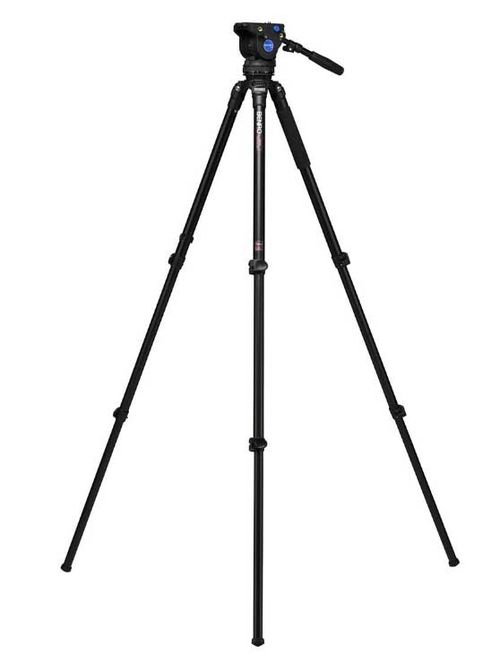 Benro Series 3 Alum Single Tube Video Tripod with BV4H head - A373FBV4H 