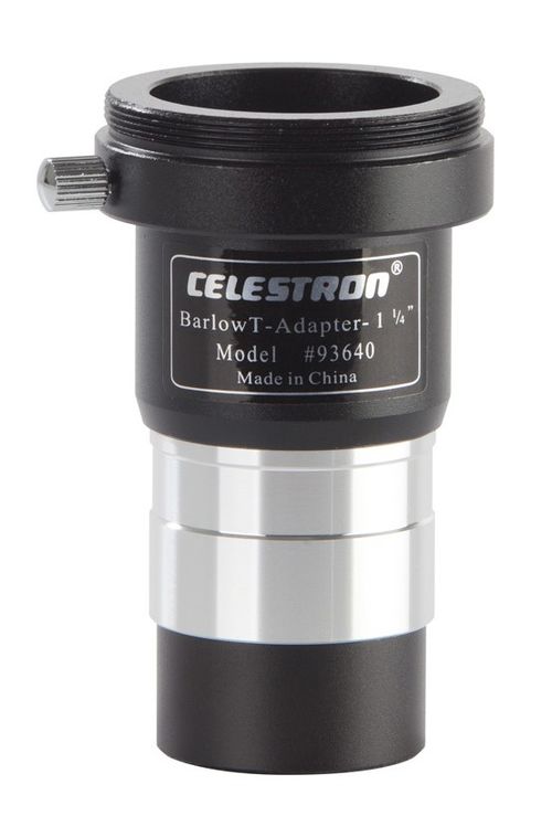 Celestron 2x Barlow mit 1 Zoll T-Adapter und T-2 Fotogewinde 
