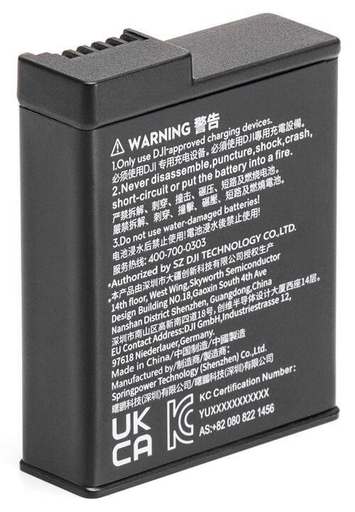 DJI Osmo Action 3 Extremer Akku 