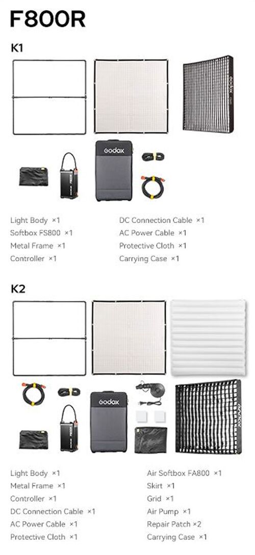 Godox Flexible Studio RGB LED Light  F800R