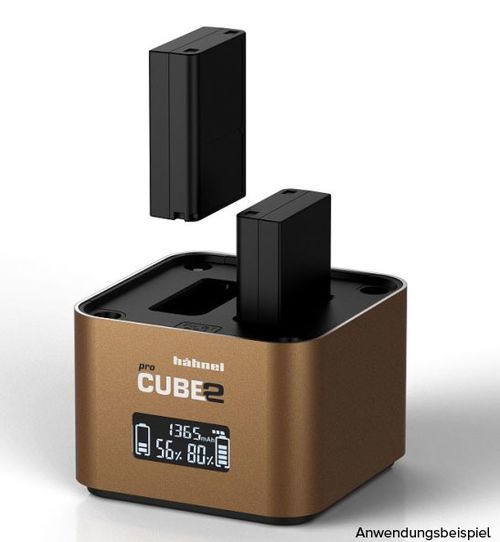 Hähnel proCUBE2 Doppelschacht-Ladegerät  Olympus