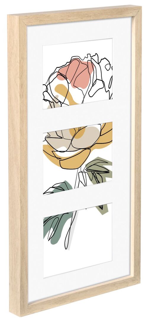 Hama Holzrahmen-Galerie Kopenhagen für 3 Bilder  23 x 45 cm Eiche natur