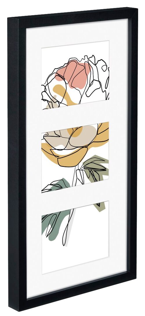 Hama Holzrahmen-Galerie Kopenhagen für 3 Bilder  23 x 45 cm schwarz