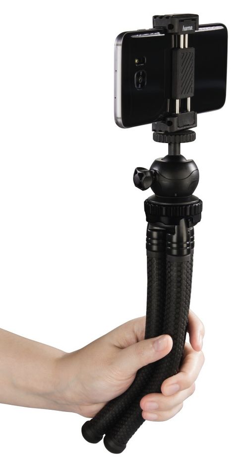 Hama Stativ FlexPro für Smartphone, GoPro und Fotokameras, 27 cm  schwarz