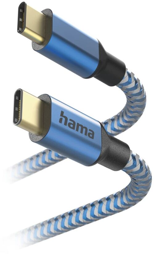 Hama USB-Cable Reflectiv USB-C To USB-C 1.5 M Blue 